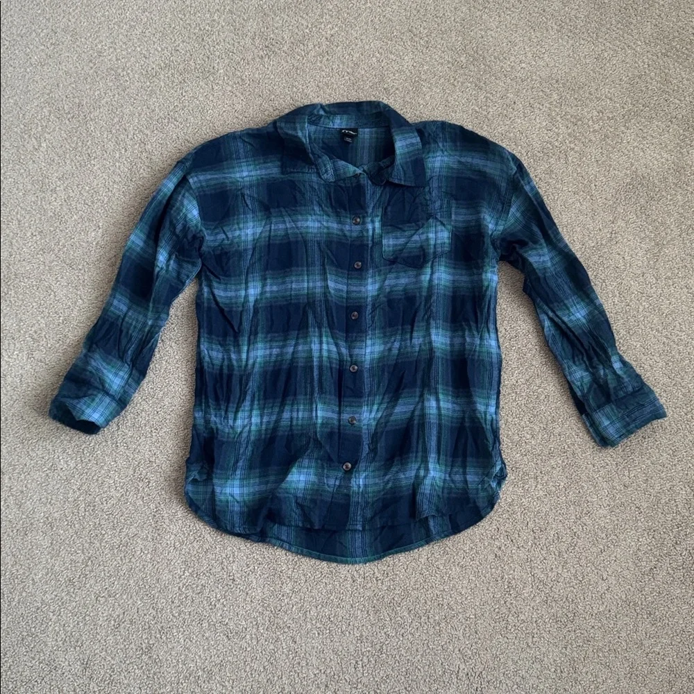 188 NWT Art Class‎ Girls Oversized Button Front Flannel - Size: XL (14)